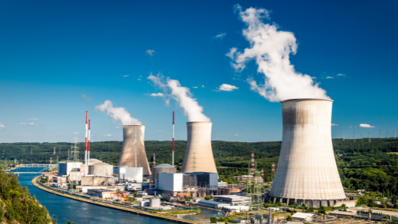 Imagem de turbinas de energia nuclear, uma forma de energia limpa