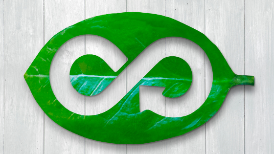 imagem ilustrativa de uma folha com o símbolo do infinito